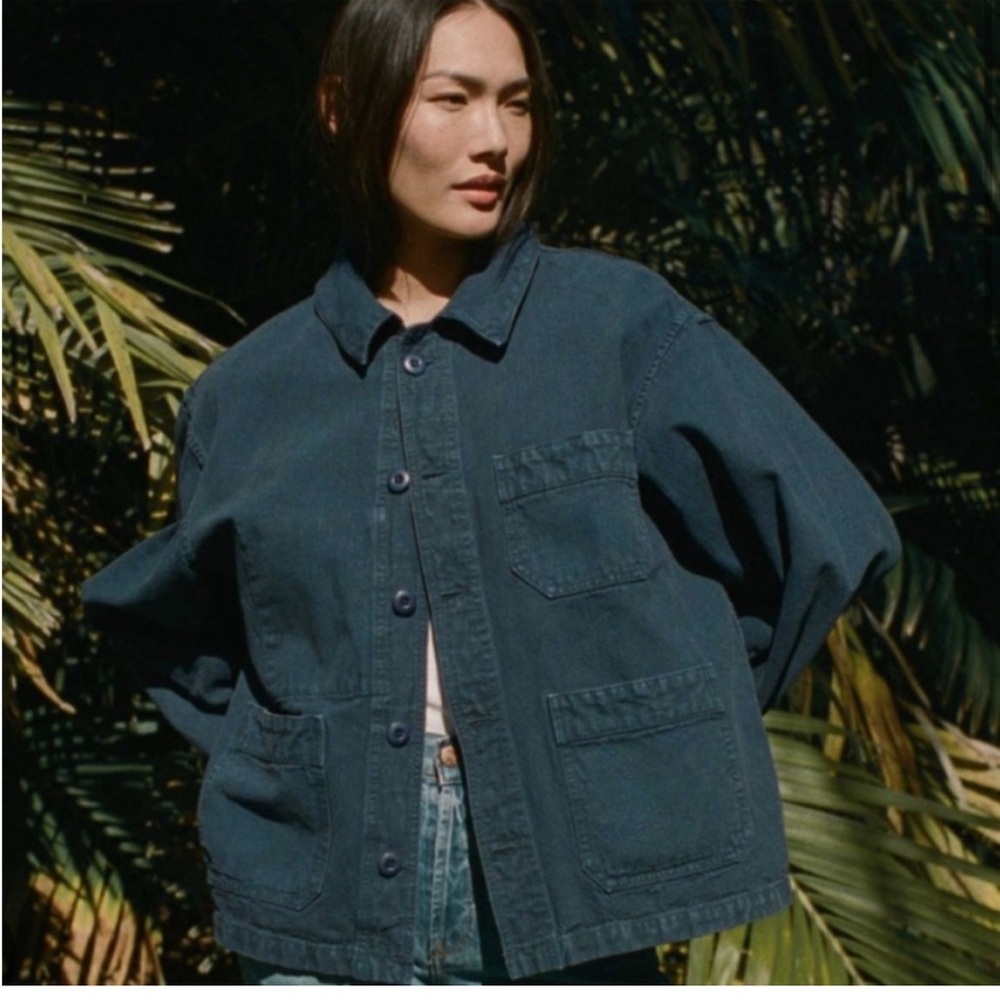 Doen Carmel Jacket NWT in Adriatic Blue Chore Coat